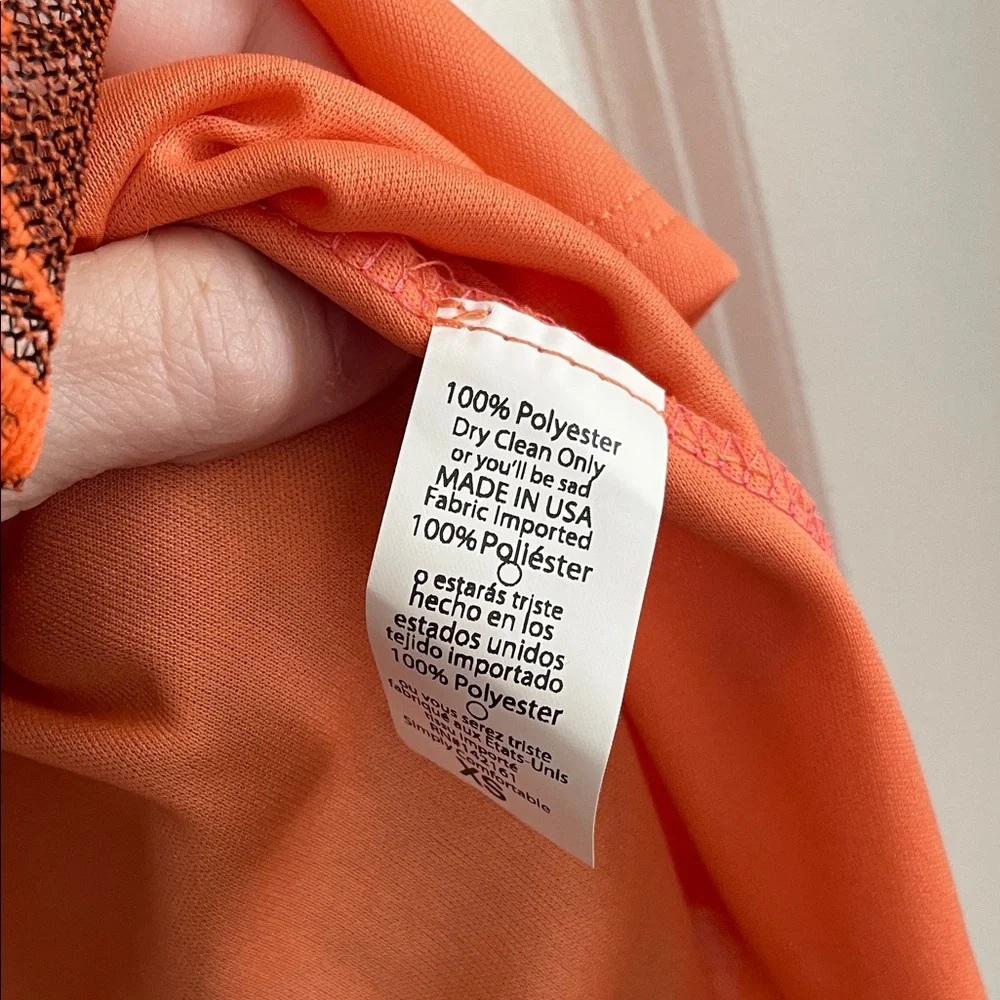 2 for $20 LuLaRoe Lucy Orange Lace Floral maxi Skirt elastic waistband lined - Picture 6 of 7